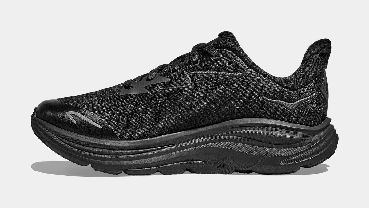 Hoka Clifton 10 Grade School Running Shoes Black 1168860-BBLC