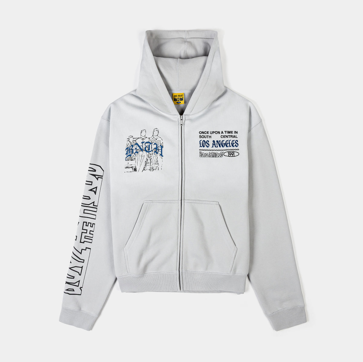 Shoe Palace SP x Boyz N The Hood Zip Up Mens Hoodie Grey Blue