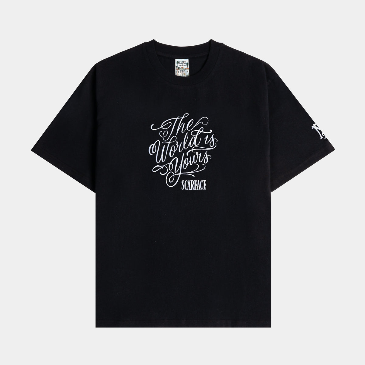 DKNT REMAKE SCARFACE England シャツ Shoe Palace SP x Scarface Tony Mens Short Sleeve Shirt Black White