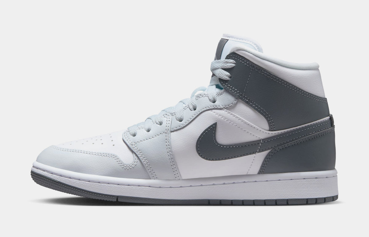 Jordan Air Jordan 1 Mid Womens Lifestyle Shoes White Smoke Grey