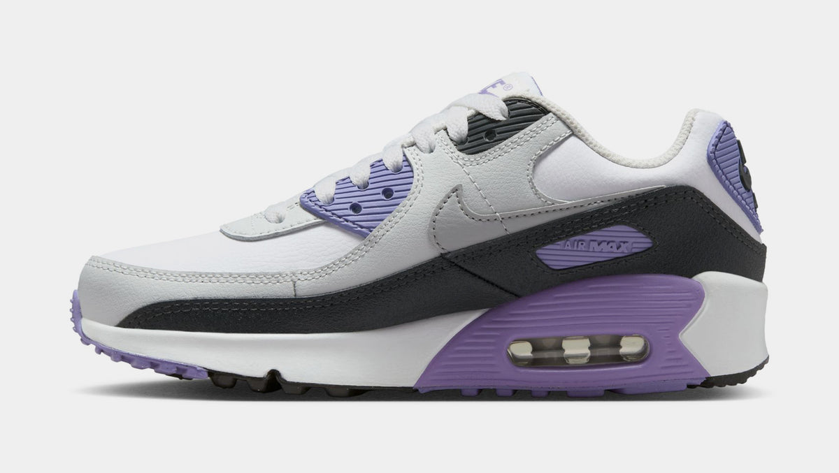 Nike Air Max 90 Grade School Lifestyle Shoes White Dusty Amethyst