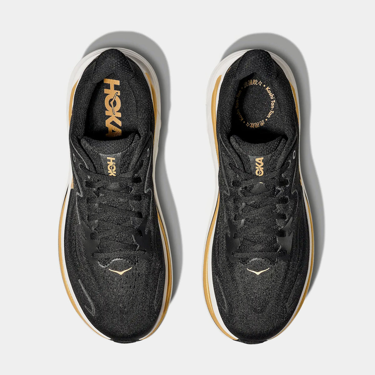 Hoka Clifton 10 Mens Running Shoes Black Gold 1162030-BKGD – Shoe