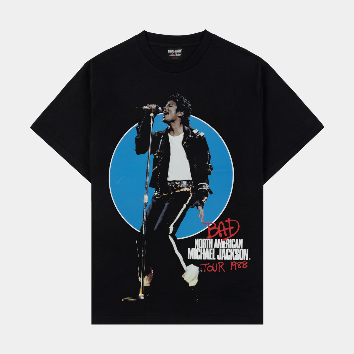 Michael Jackson Tシャツ L BLACK Shoe Palace SP x Michael Jackson Bad Tour Mens Short Sleeve