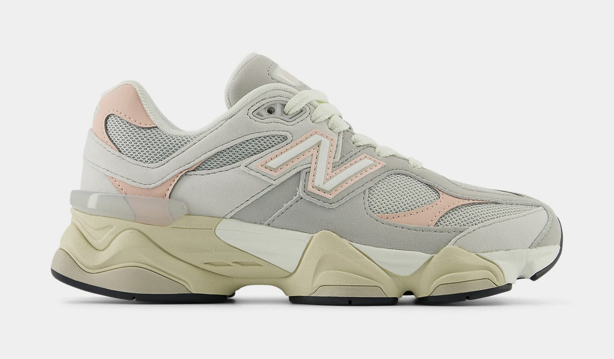New Balance 9060 Grade School Running Shoes Grey Pink Haze GC9060EL