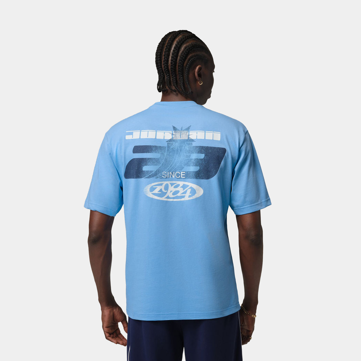 Jordan Graphic Mens Short Sleeve Shirt University Blue IQ1024-412