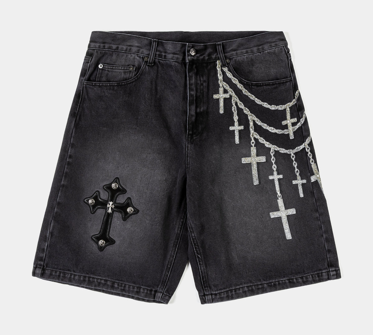 Original Sin Chains Denim Mens Shorts Black OSDS101 – Shoe Palace