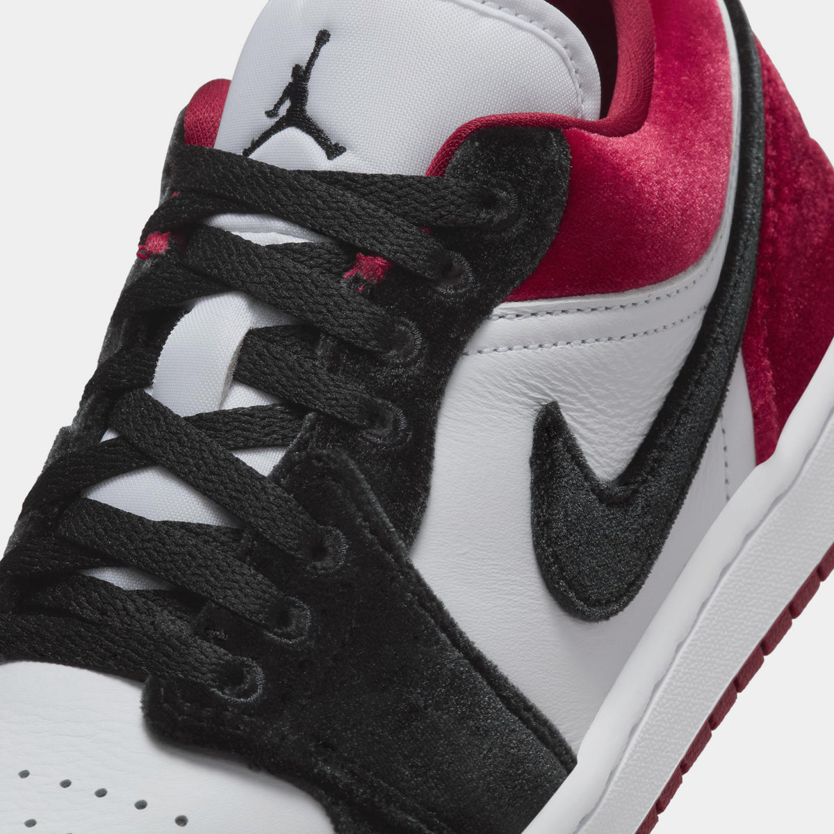 Jordan Air Jordan 1 Low SE Velvet Black Gym Red Womens 