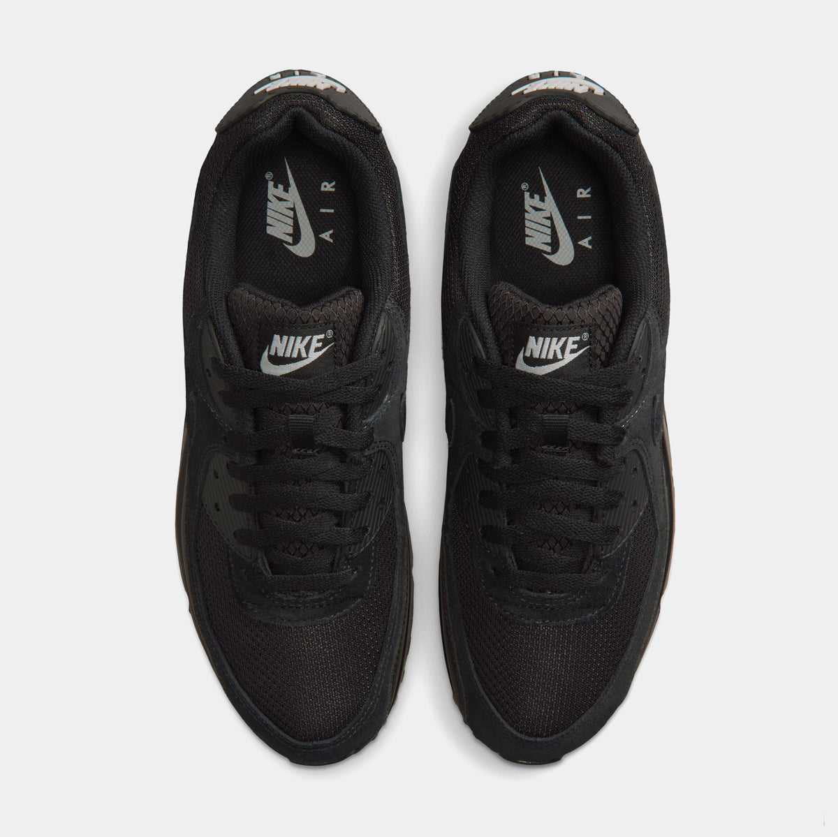Nike Air Max 90 Mens Running Shoes Black Black Light Smoke Grey