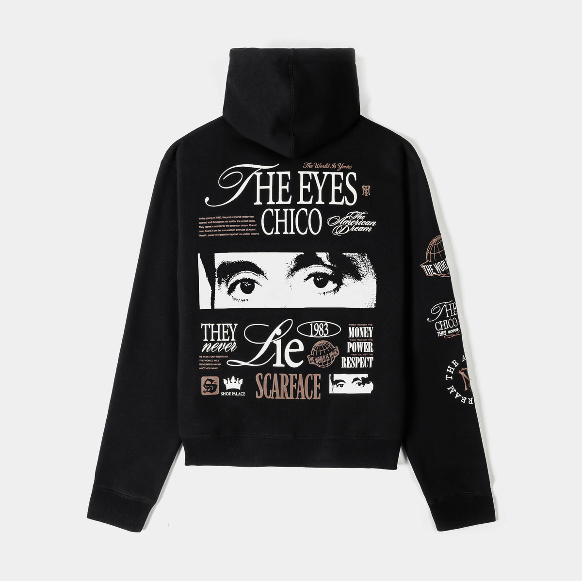 SCARFACE スタジャン ブラック Scarface Black Varsity Style Letterman Jacket – Vintage Jacket