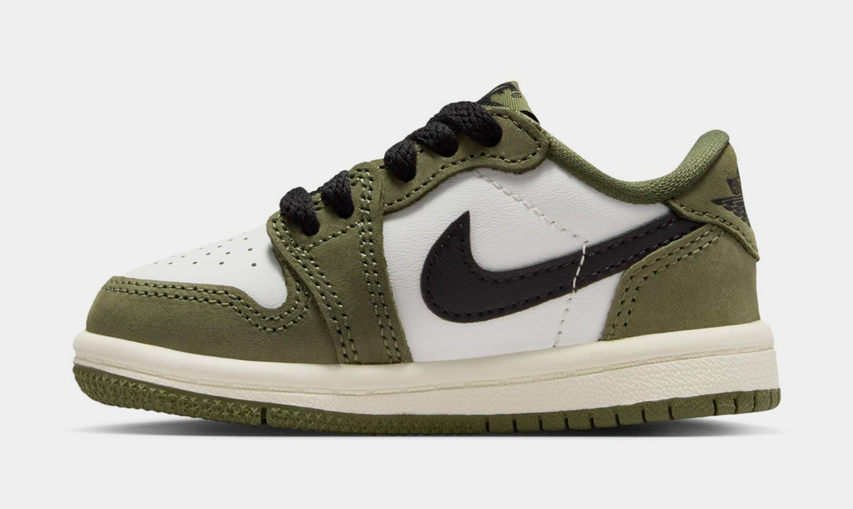 Jordan Air Jordan 1 Low OG Medium Olive And Summit White Infant