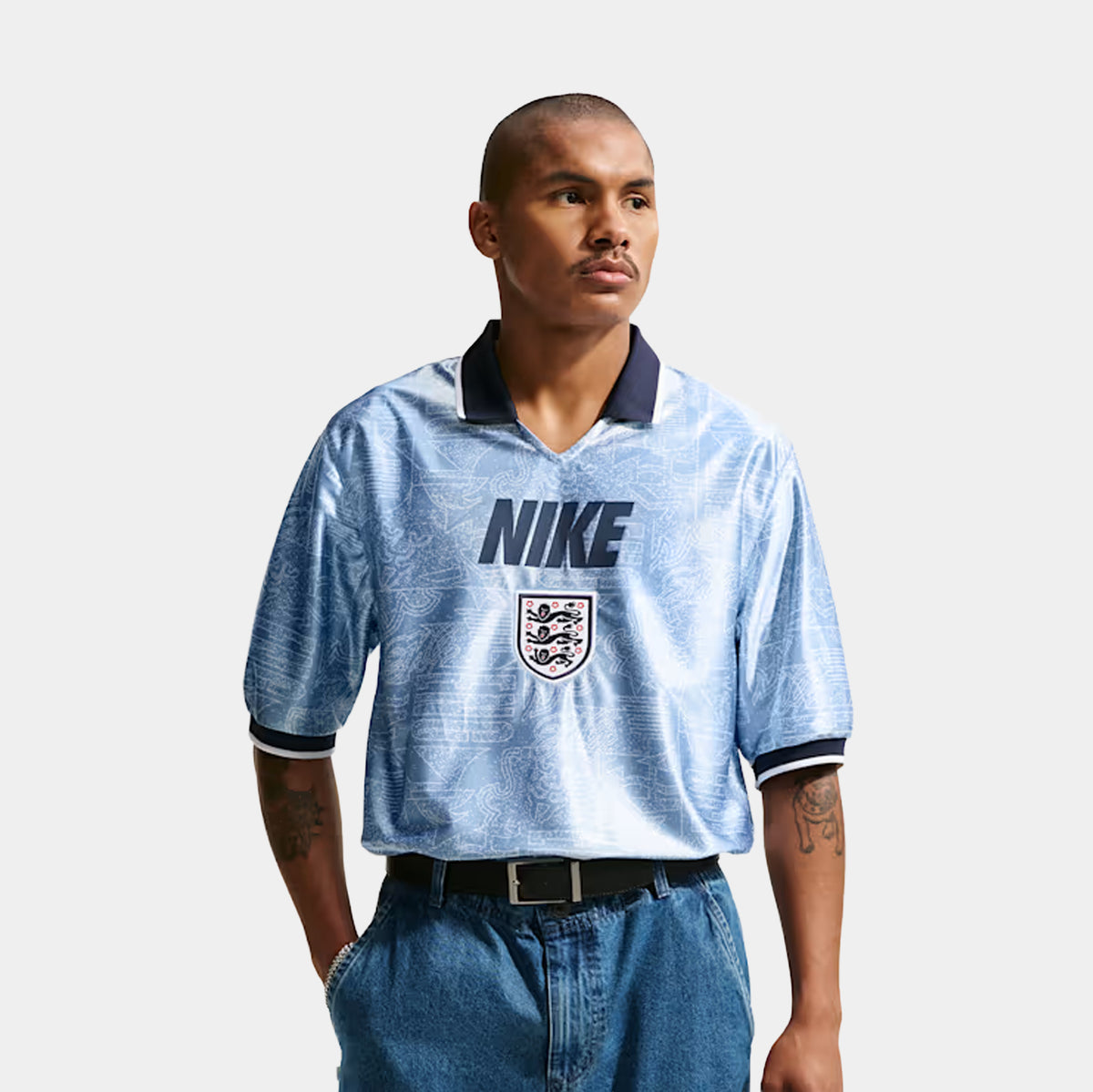 NIKE AUTHENTICアンダーシャツ Nike England Energy Dri Fit Soccer Mens Jersey Work Blue White
