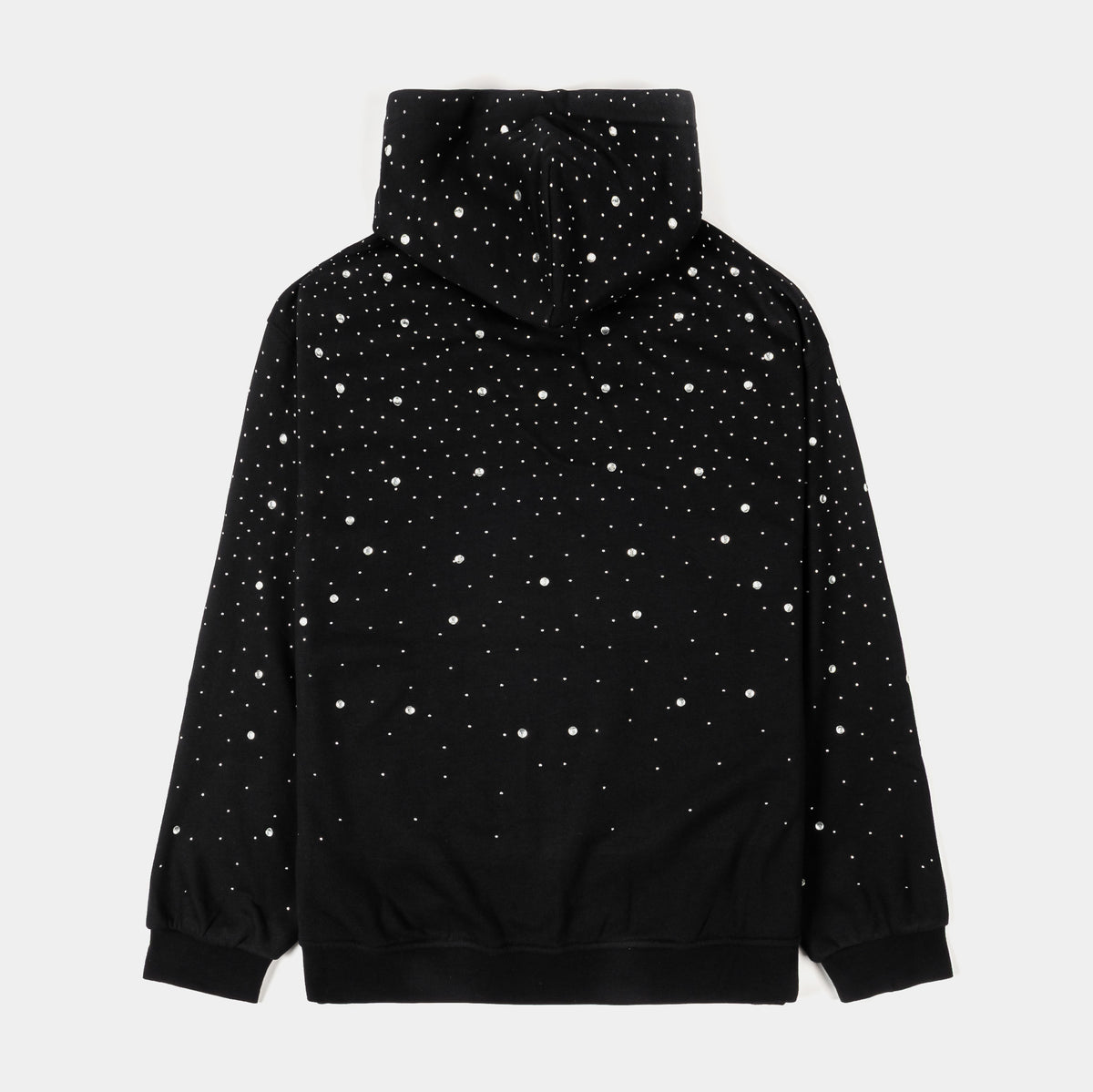 Maison Article Gradient Studded Zip Up Mens Hoodie Black Black