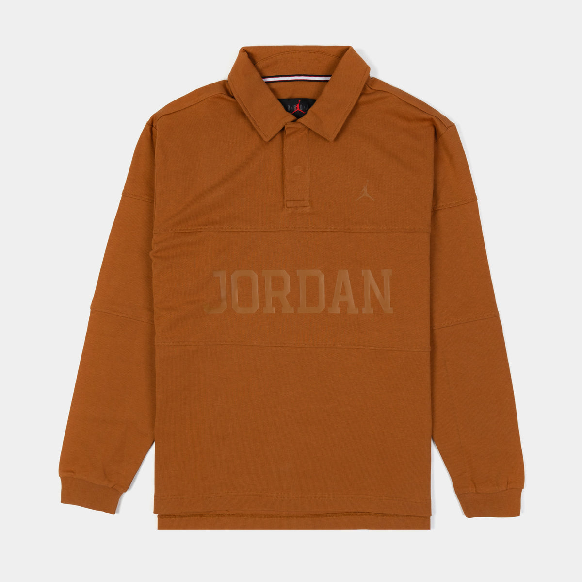 Jordan Essentials Rugby Mens Long Sleeve Shirt Tan FV7261-228
