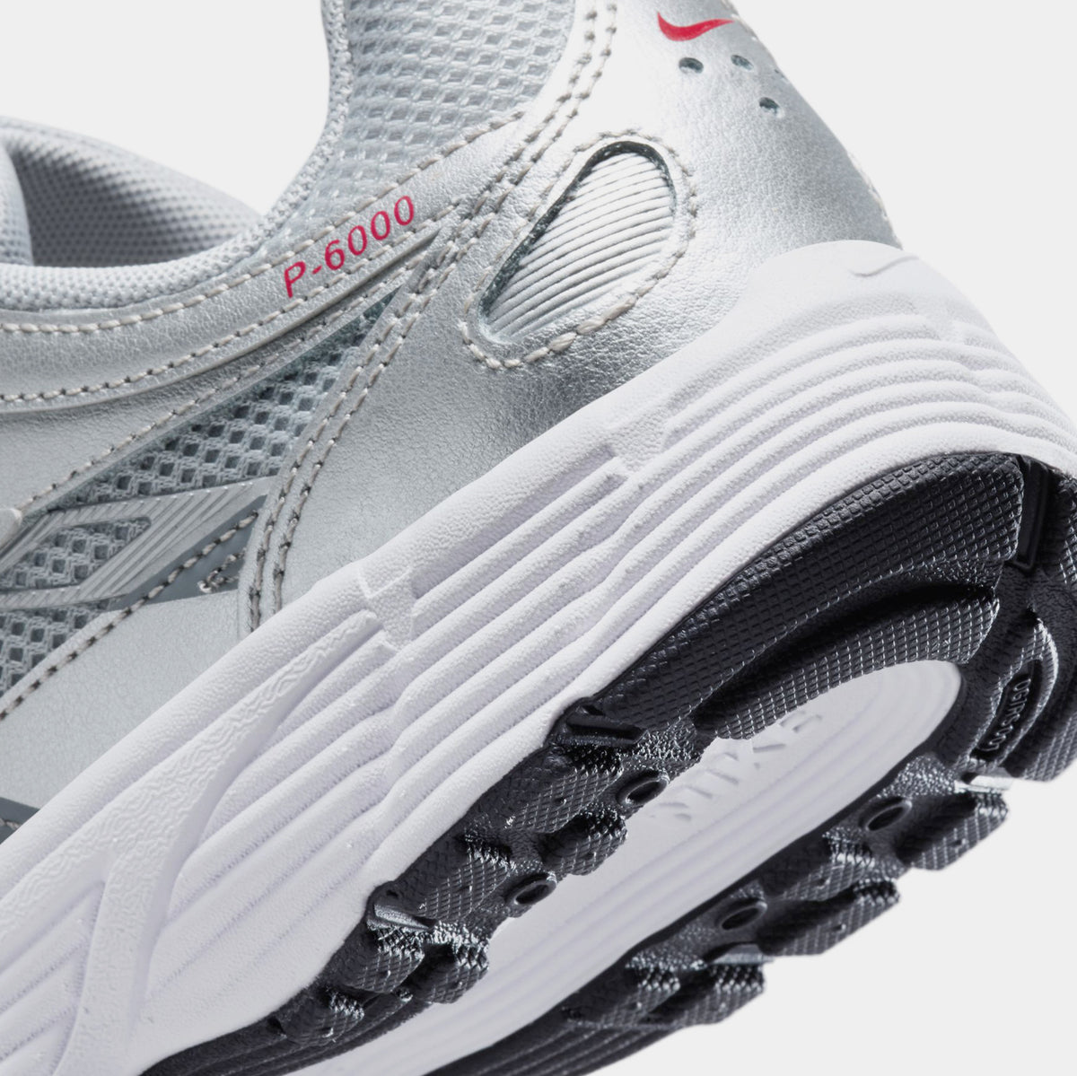 Nike P6000 Grade School Running Shoes Silver Red HV5064002 Shoe Palace