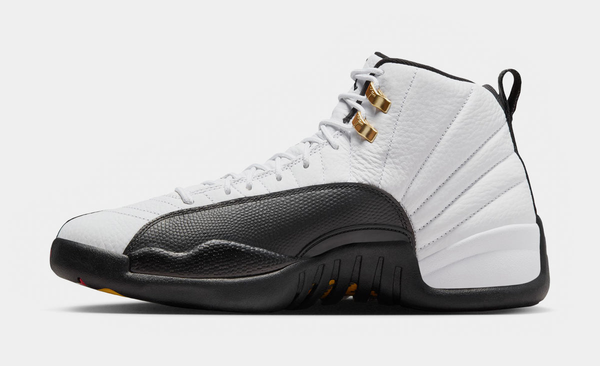 Jordan Air Jordan 12 Retro Taxi Mens Lifestyle Shoes White Black