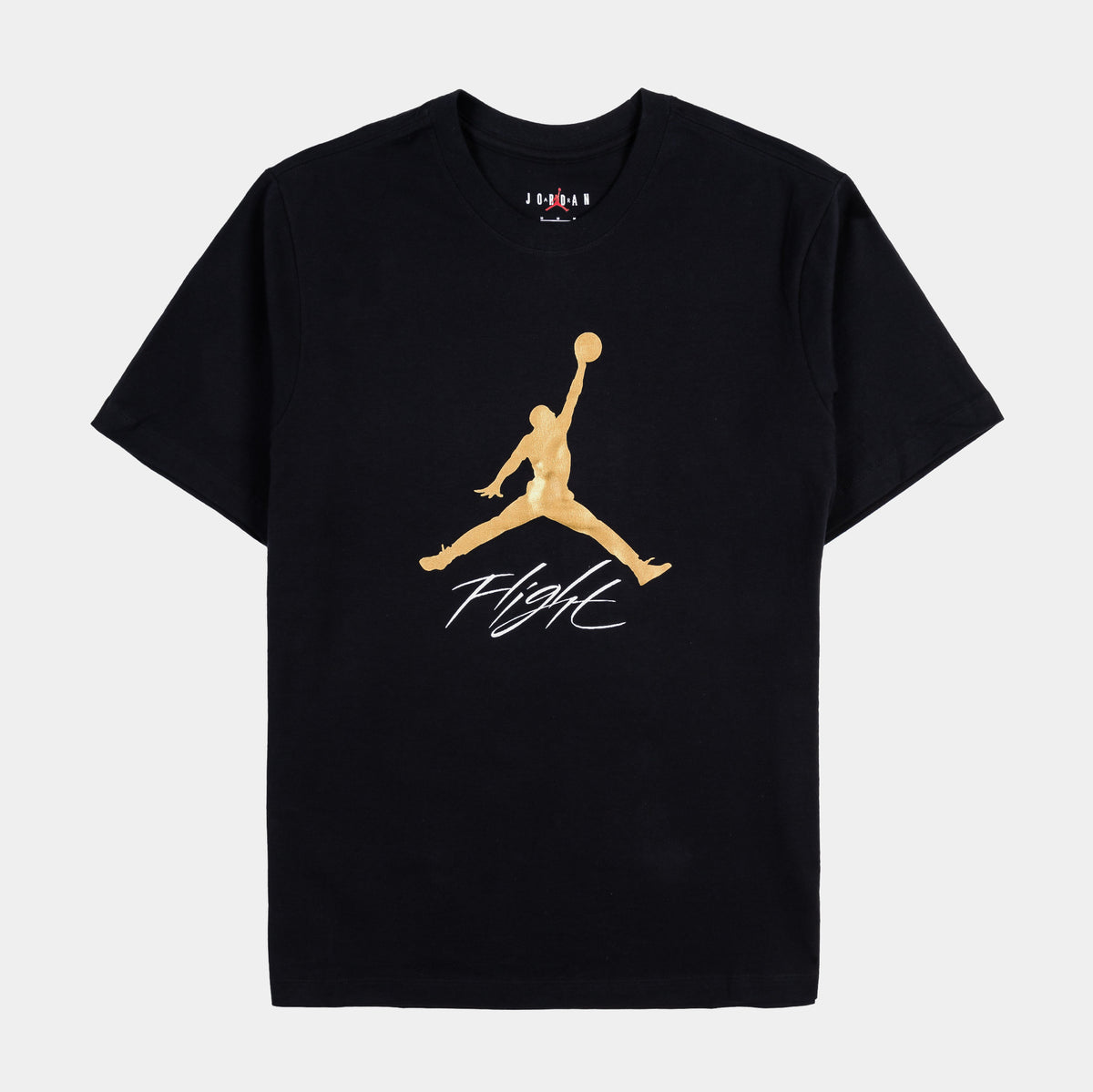 Jordan Jumpman Flight HBR Mens Short Sleeve Shirt Black Metallic