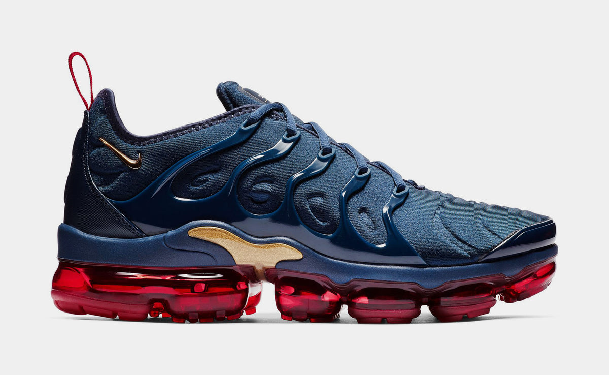 Nike Air Vapormax Plus Mens Running Shoes Midnight Navy Metallic Gold Blac 924453-405 â Shoe Palace