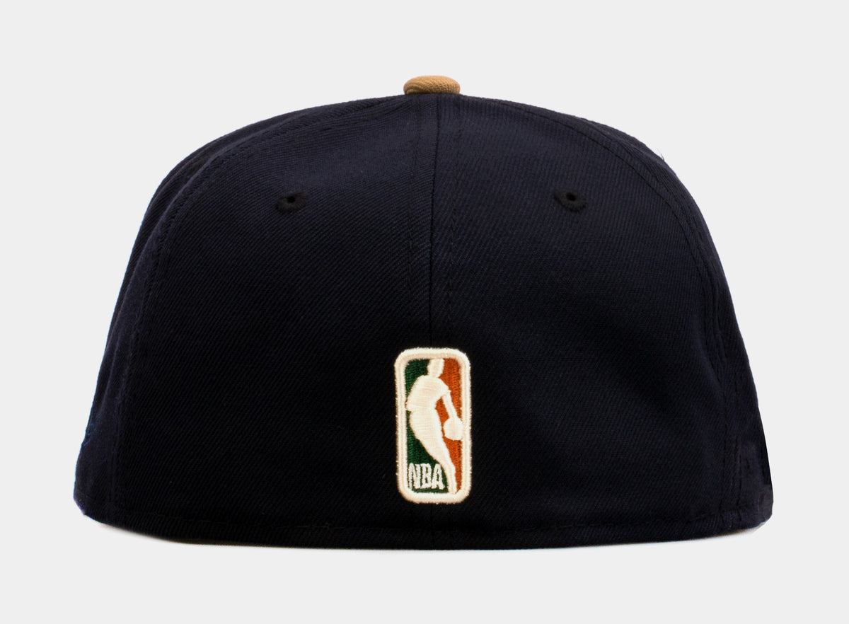 New Era Men's NBA Gs Warriors Logo Sleeked Finish 5950 Fitted Hats main image 1