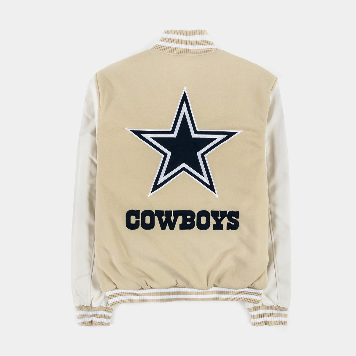 JH Distributors Dallas Cowboys Reversible Letterman Mens Jacket (Red/White)