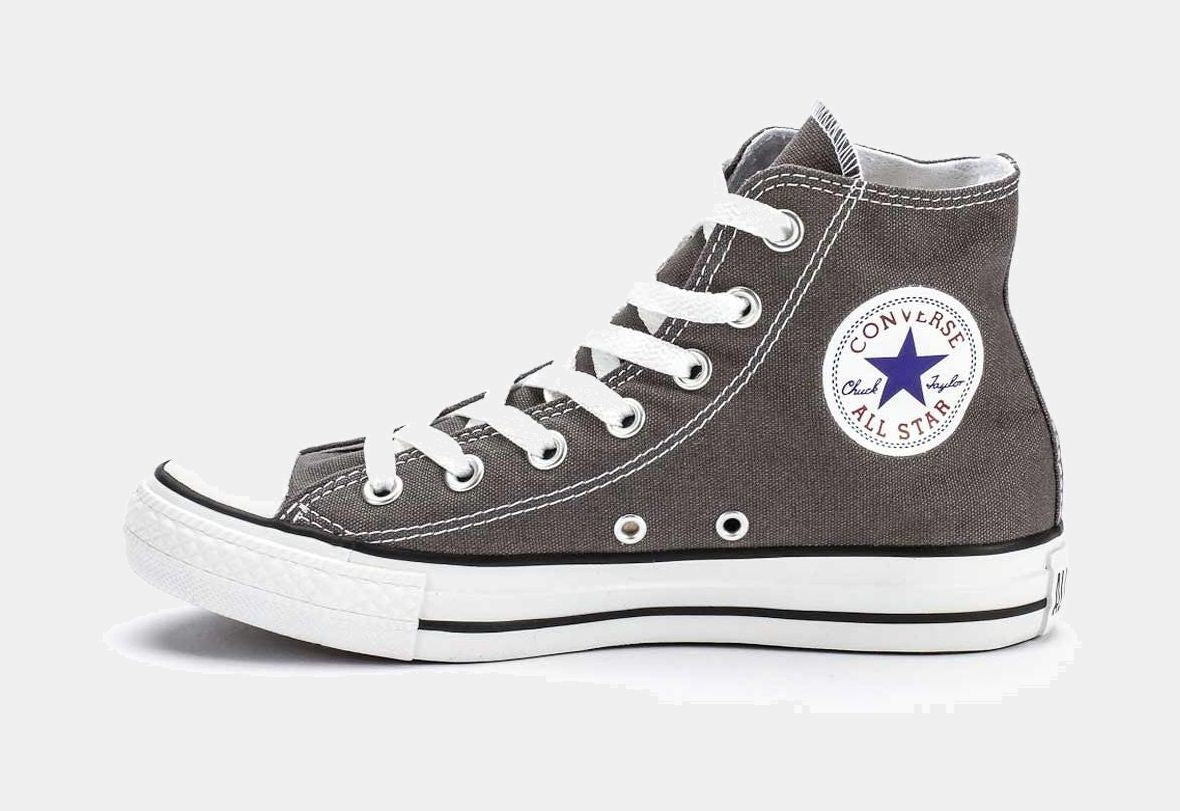 Converse Chuck All Star Classic Colors High Solid Canvas Adult Lifestyle Shoe Charcoal White 1J793 – Shoe Palace