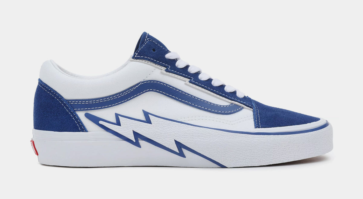 Baby Blue Vans Old Skool With Lightning Bolt Vans Old Skool Bolt