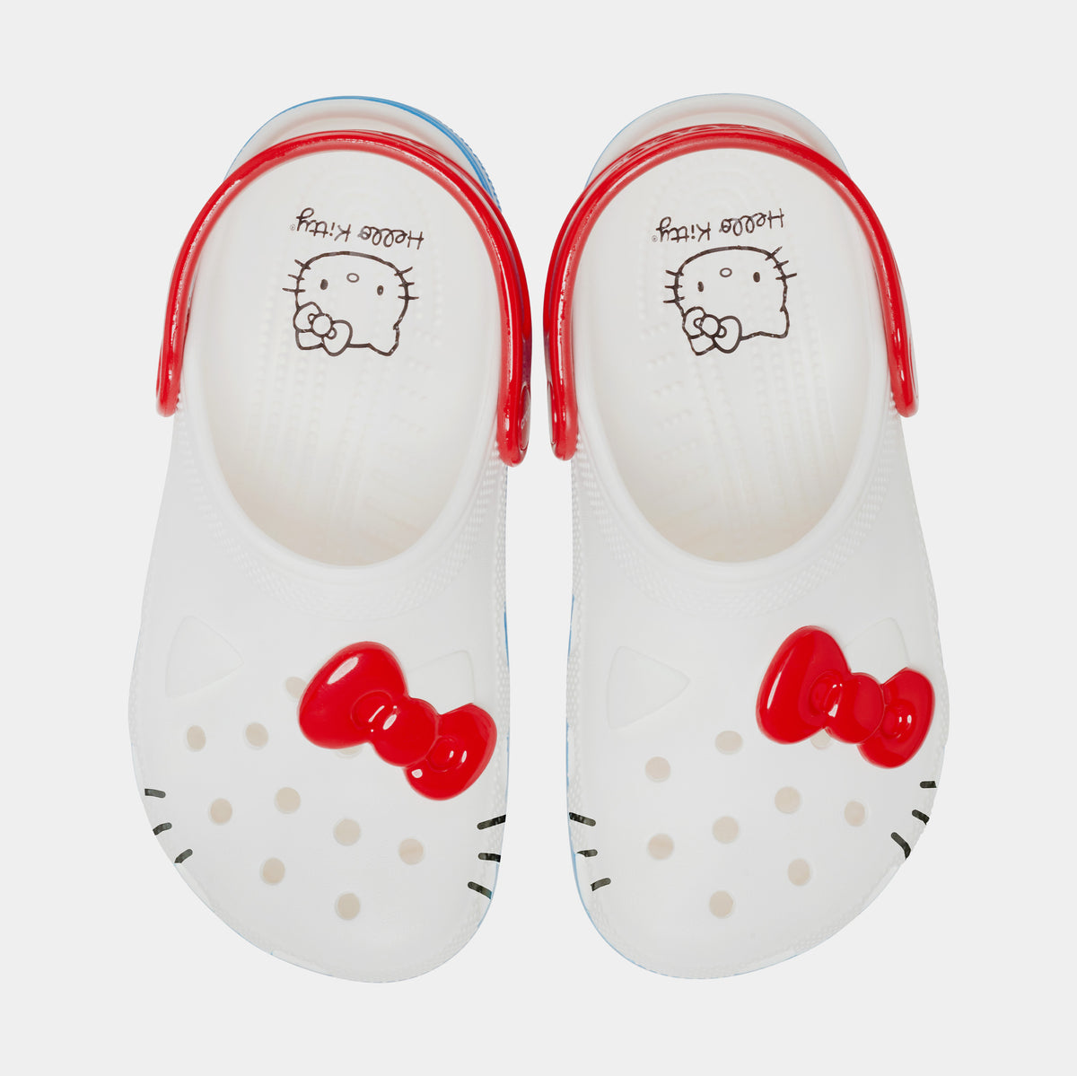 Hello Kitty Crocs Sandals Women\'s 13 Men\'s 11 White Red Bow Shoes Brand new CROCS Toddler Hello Kitty Classic Clog 209469-100 - Shiekh main image 3
