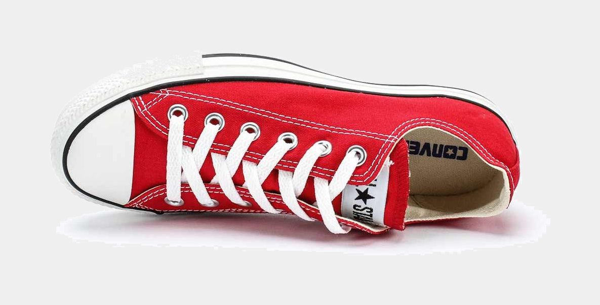 Converse Chuck Taylor Classic Low Solid Canvas Adult Lifestyle Shoe Red White M9696 – Shoe
