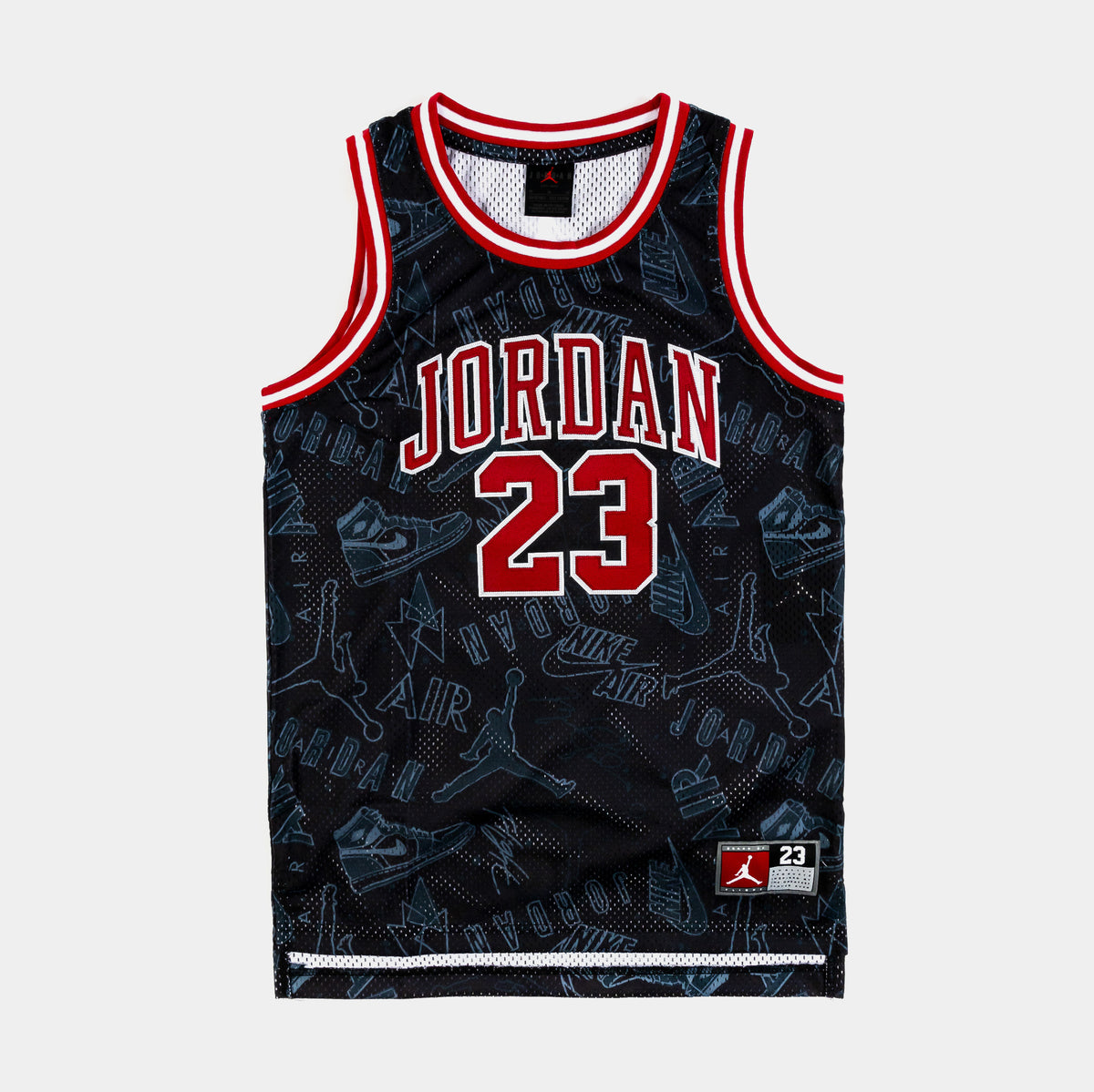 Jordan JDN 23 AOP Grade School Jersey Black 95C655-KR5 – Shoe Palace