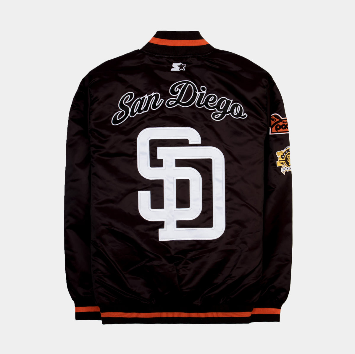 San Diego Padres Bomber Brown and White Jacket