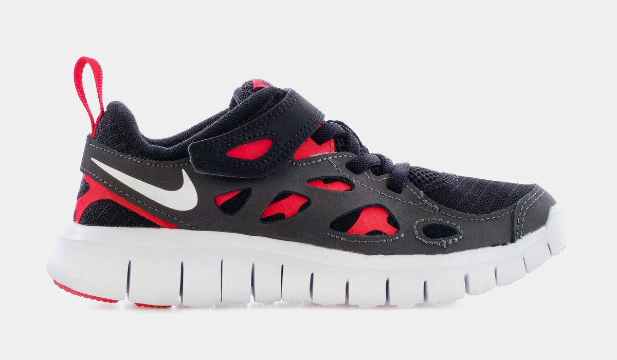 Nike Free Run Preschool Running Shoes Black Red DA2689-002