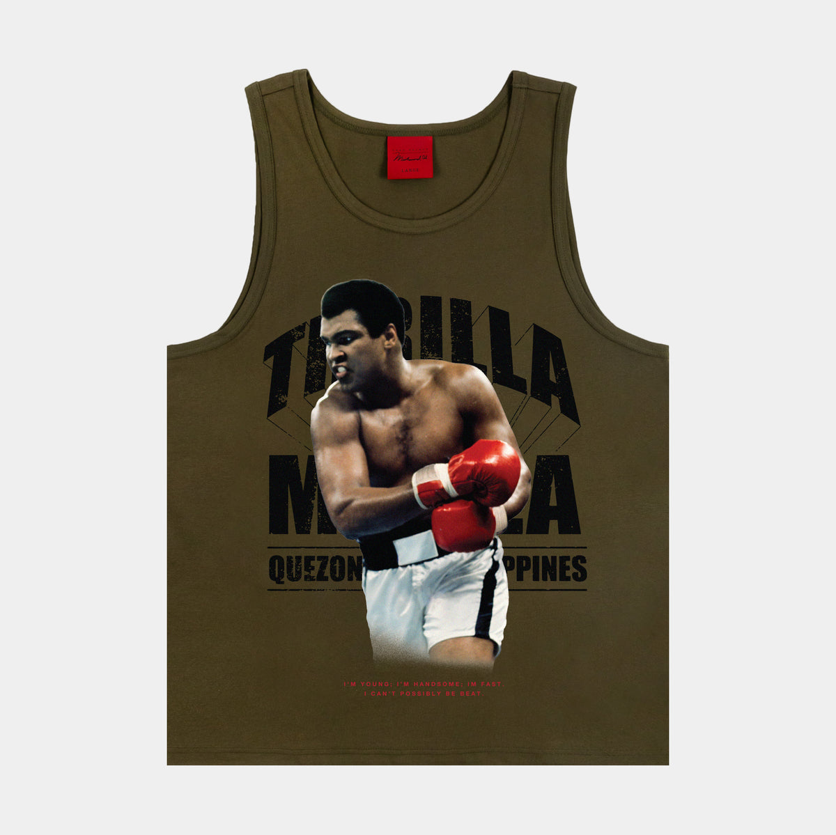 Shoe Palace SP x Muhammad Ali Thrilla In Manila Mens Tank Green