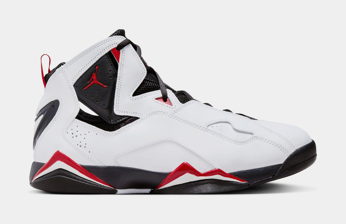 Jordan True Flight Mens Basketball Shoes White Varsity Red Black