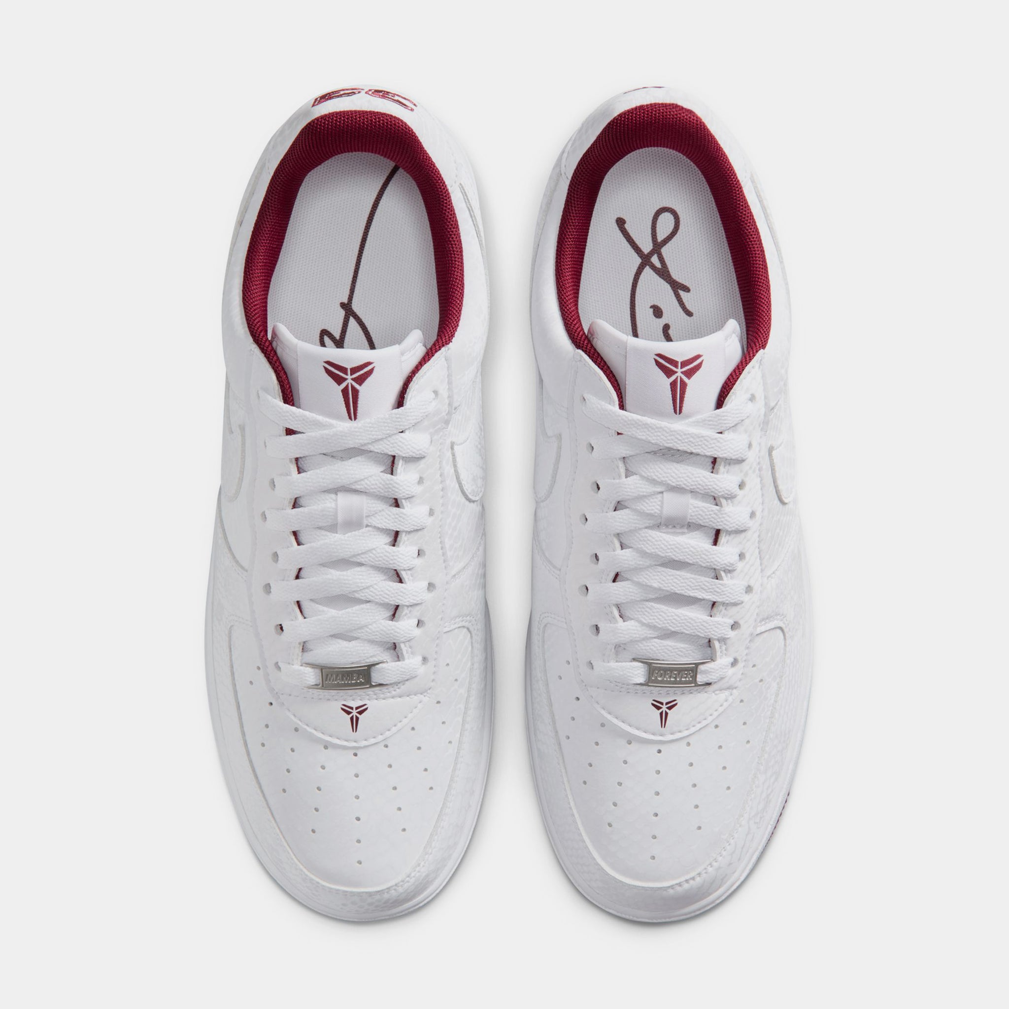 Nike White Low-Top Sneakers with Red Accents Nike Air Force 1 Low EasyOn Toddler Shoe | Hibbett main image 3