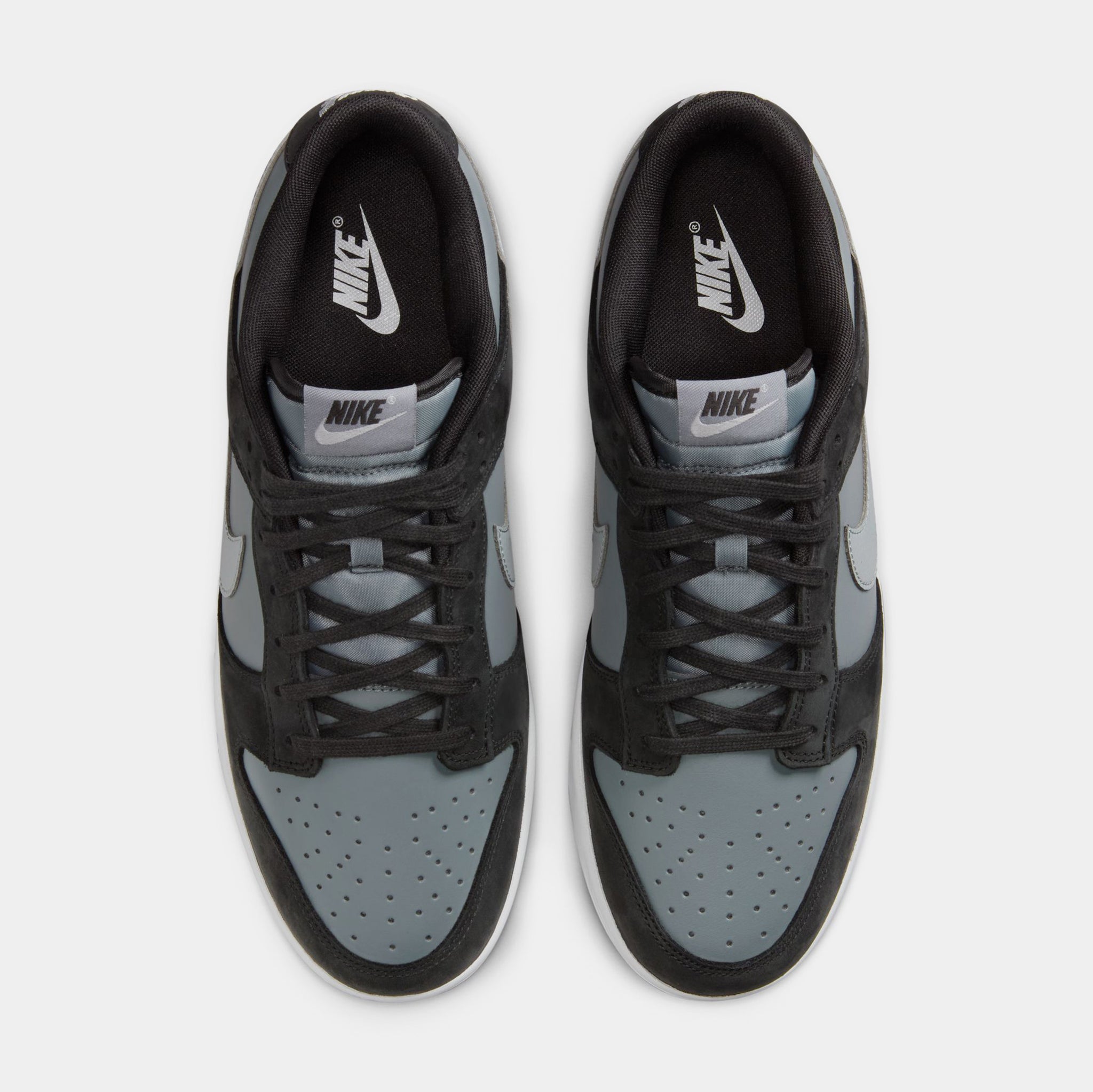Nike Dunk Low Mens Lifestyle Shoes Black Light Smoke Grey Smoke 