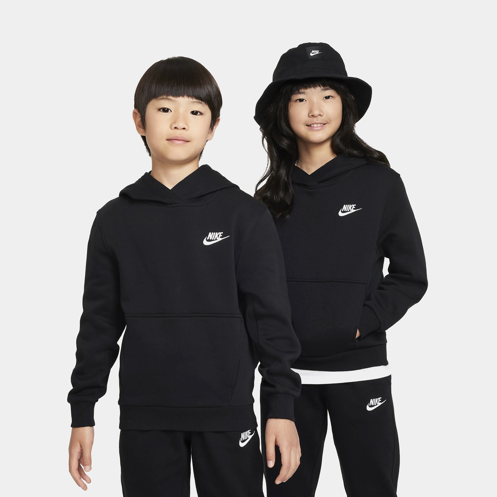 nike black hoodie and joggers