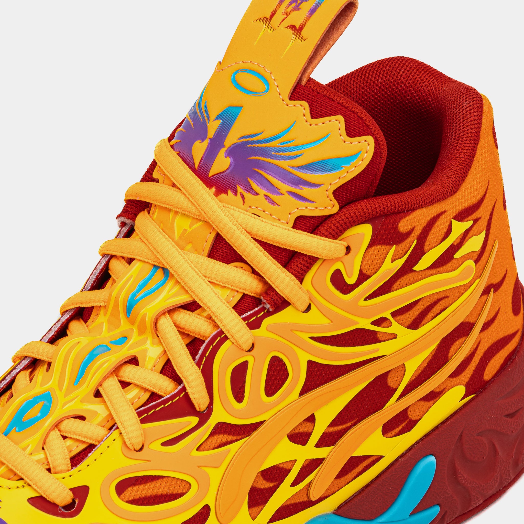 PUMA MB.04 Phoenix Mens Basketball Shoes Red Orange Blue 