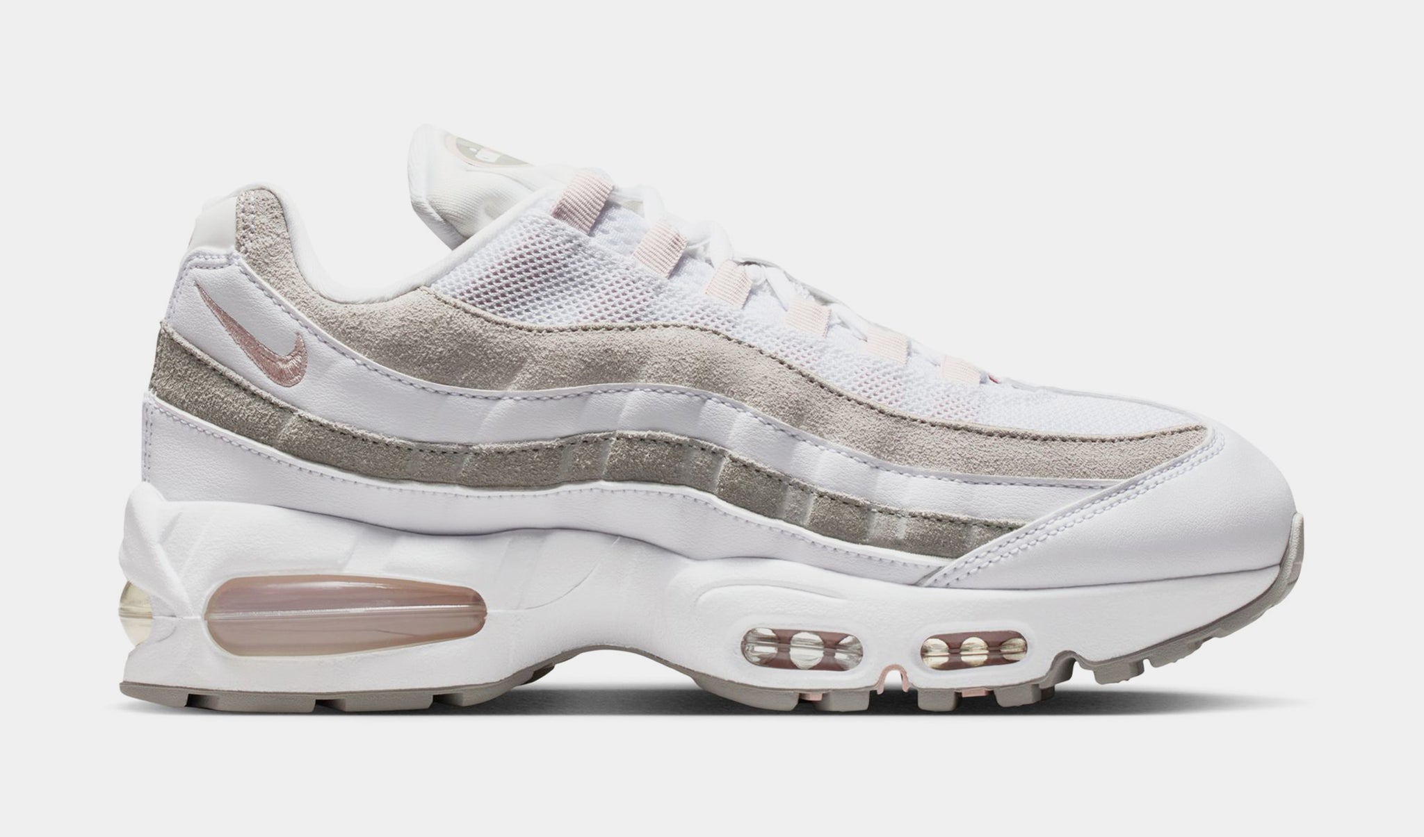 Nike Air Max 95 Womens Running Shoes White Silt Red Light Charcoal