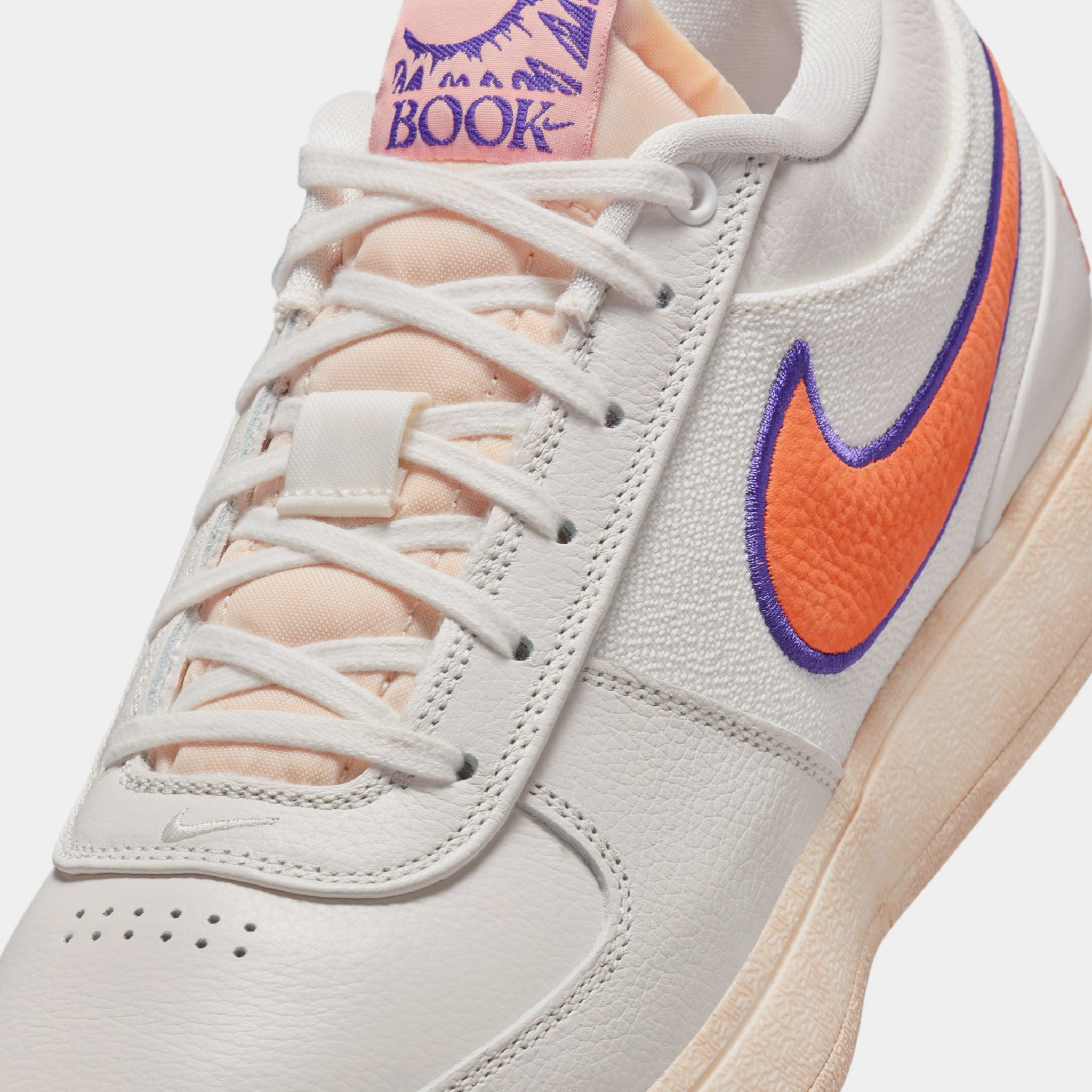 Nike Book 1 Mens Basketball Shoes Sail Clay Orange Purple 
