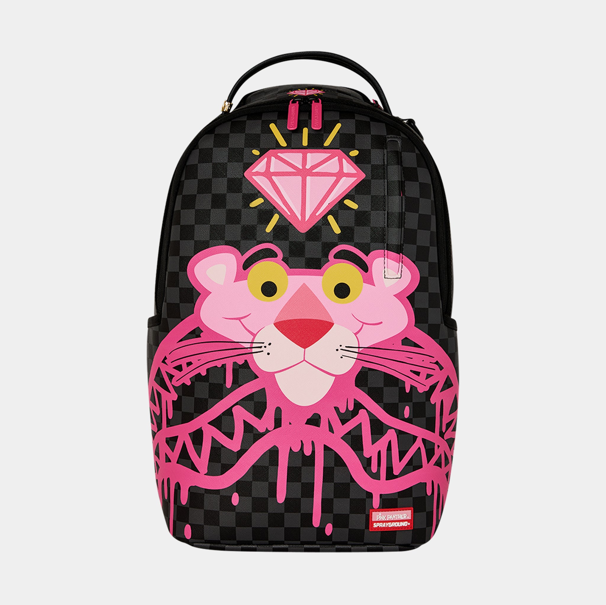 Sprayground Pink Panther Drippy Diamonds Mens Backpack Grey Pink 910B8790NSZ – Shoe Palace
