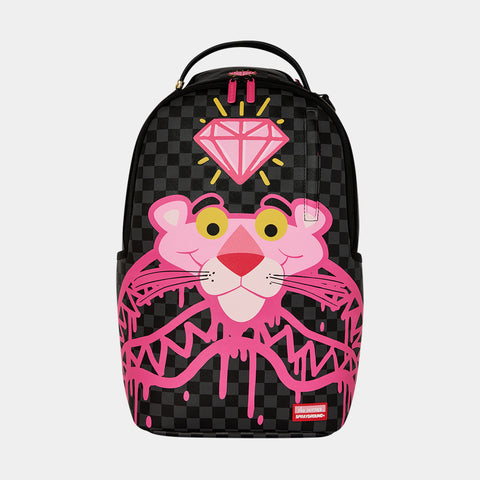 SPRAYGROUND PINK PANTHER リュック Sprayground Pink Panther Drippy Diamonds Mens Backpack Grey Pink