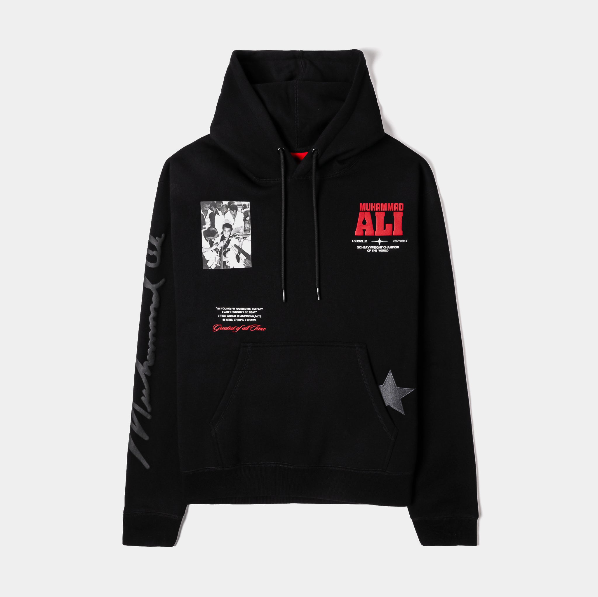 Shoe Palace SP x Muhammad Ali Collage Pullover Mens Hoodie Black