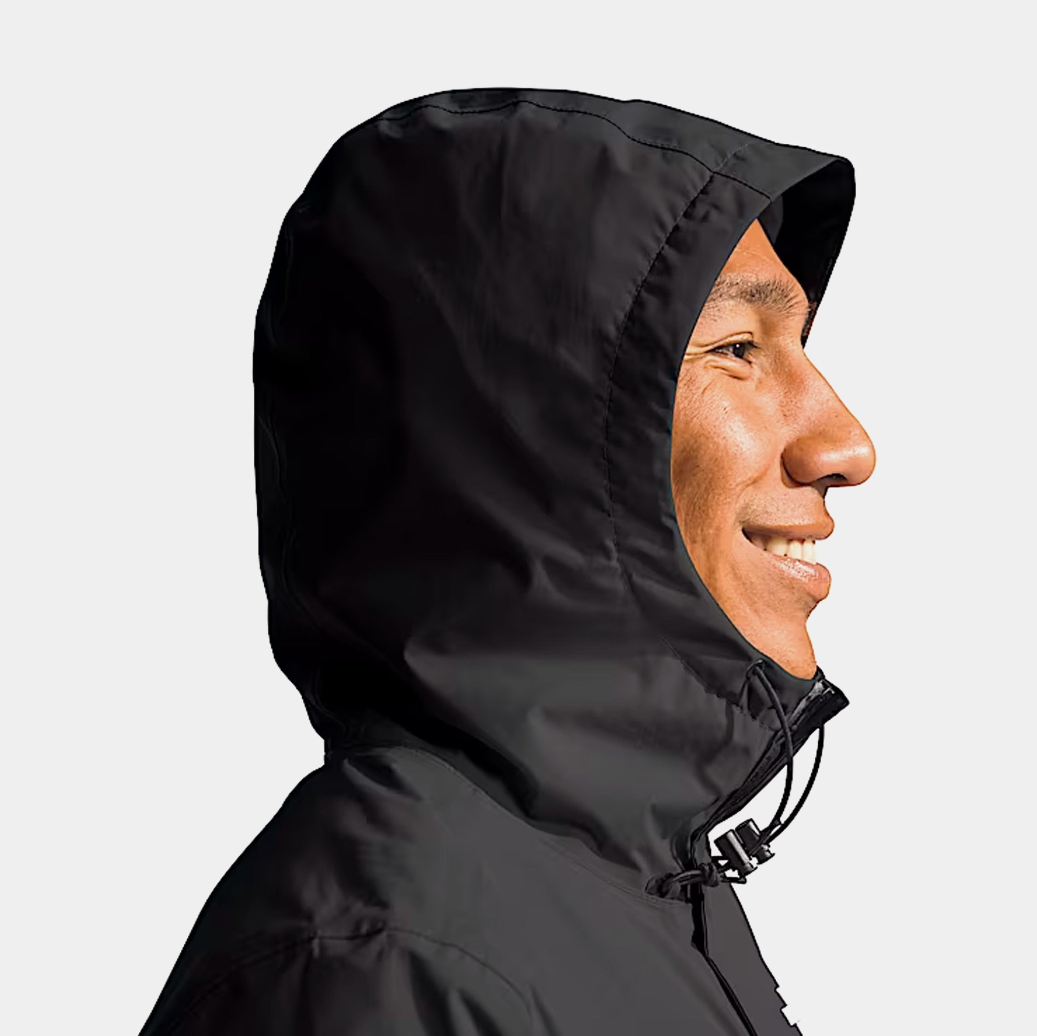 The North Face Antora Rain Zip Up Mens Jacket Black White NF0A7QEY