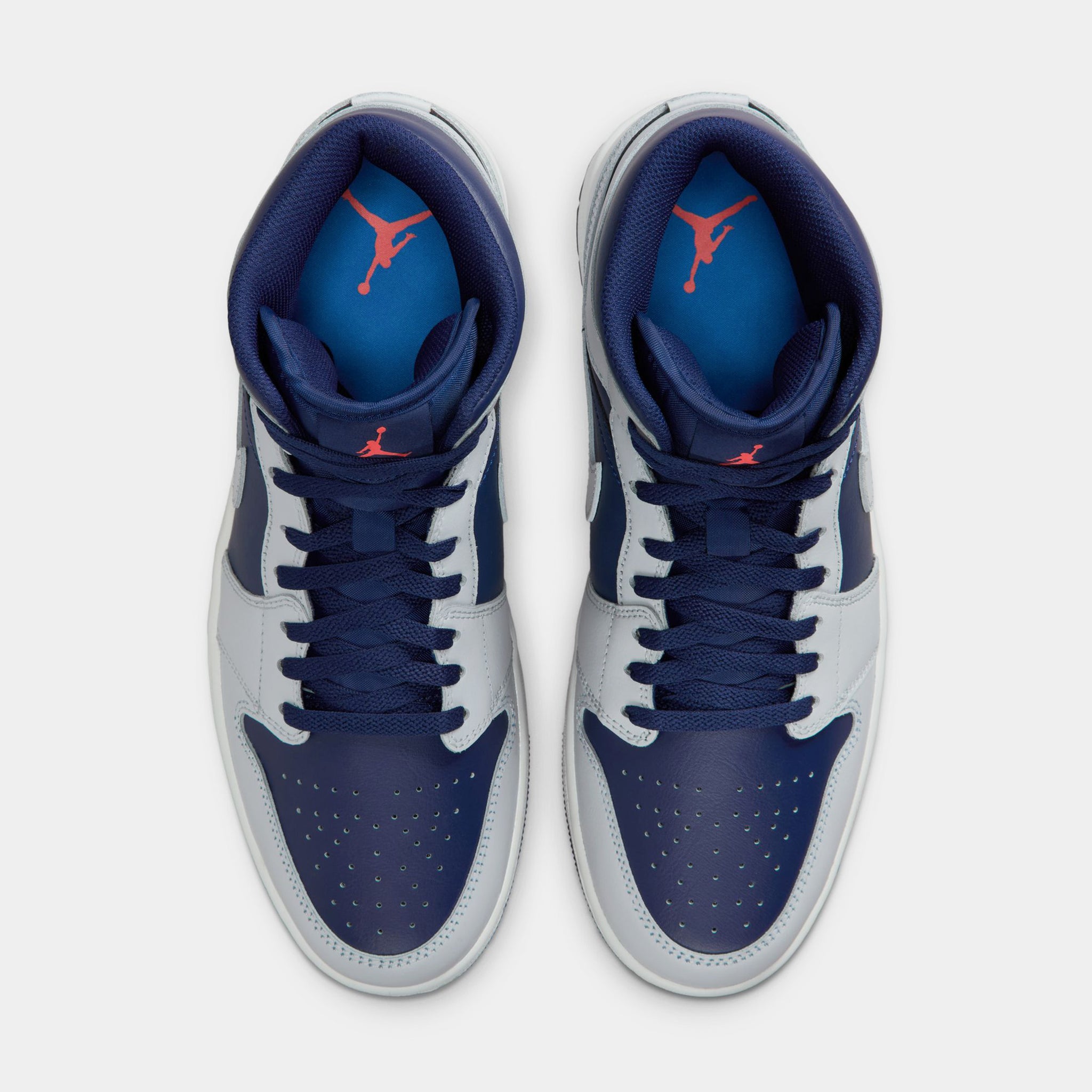 Jordan Air Jordan 1 Mid Mens Lifestyle Shoes Blue Void Pure 