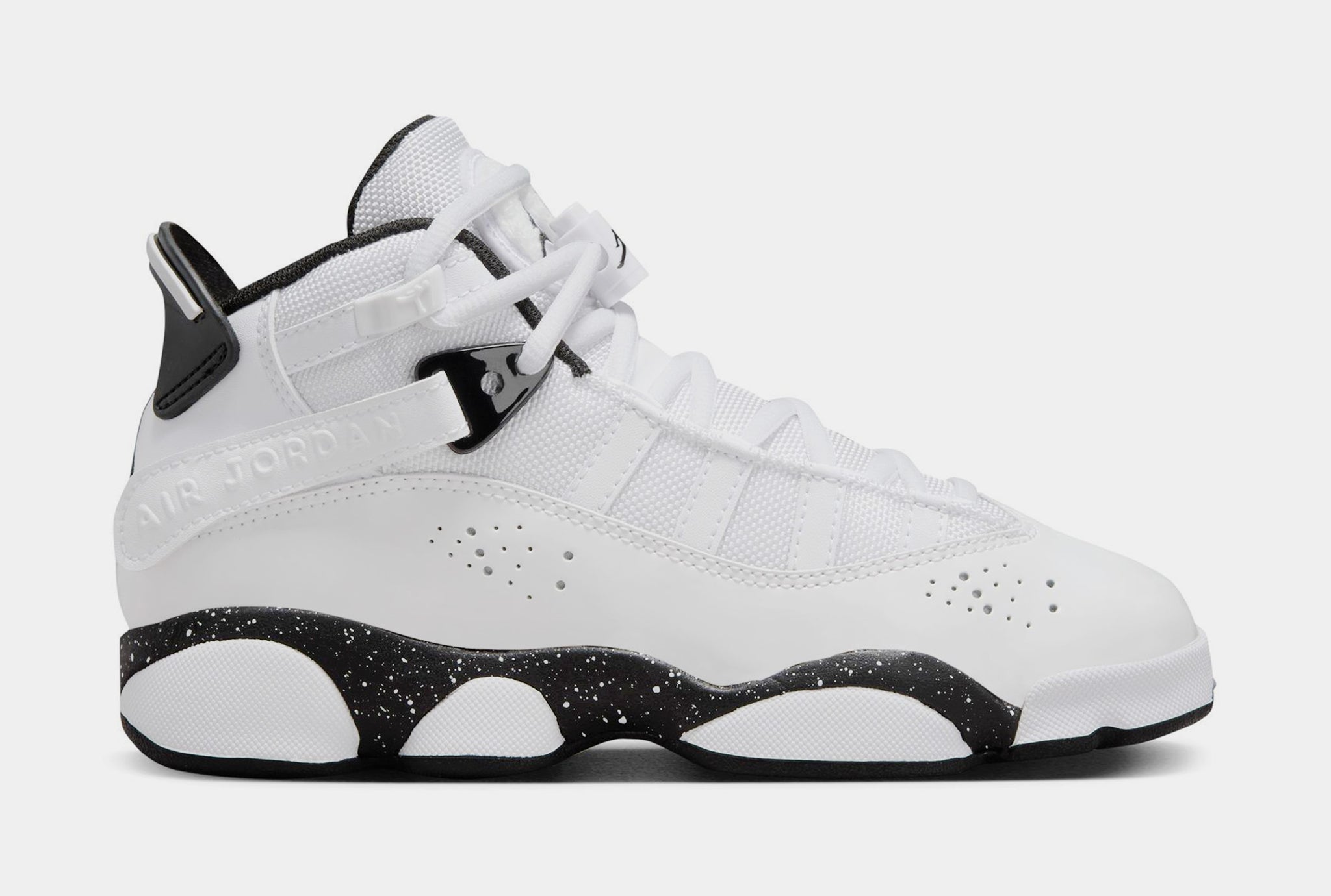 Jordan Rings Grade School Basketball Shoes White Black White