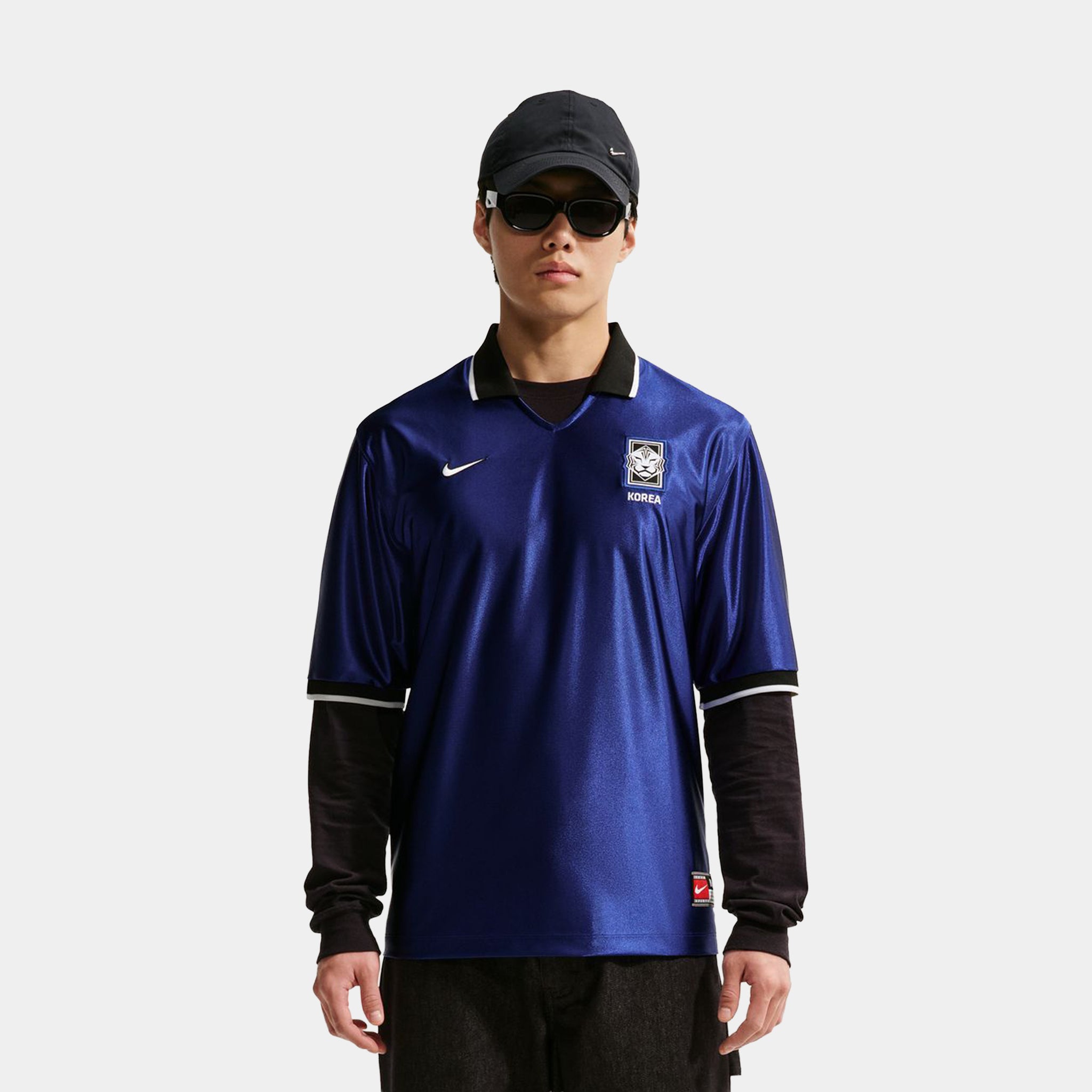 Nike Korea Dri Fit Soccer Mens Jersey Global Blue White Black