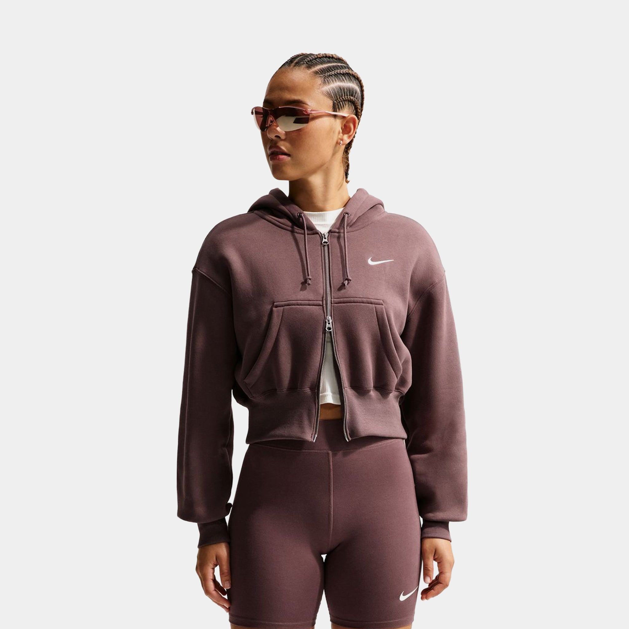 Nike NSW Phoenix Fleece Loose Full Zip Cropped Womens Hoodie