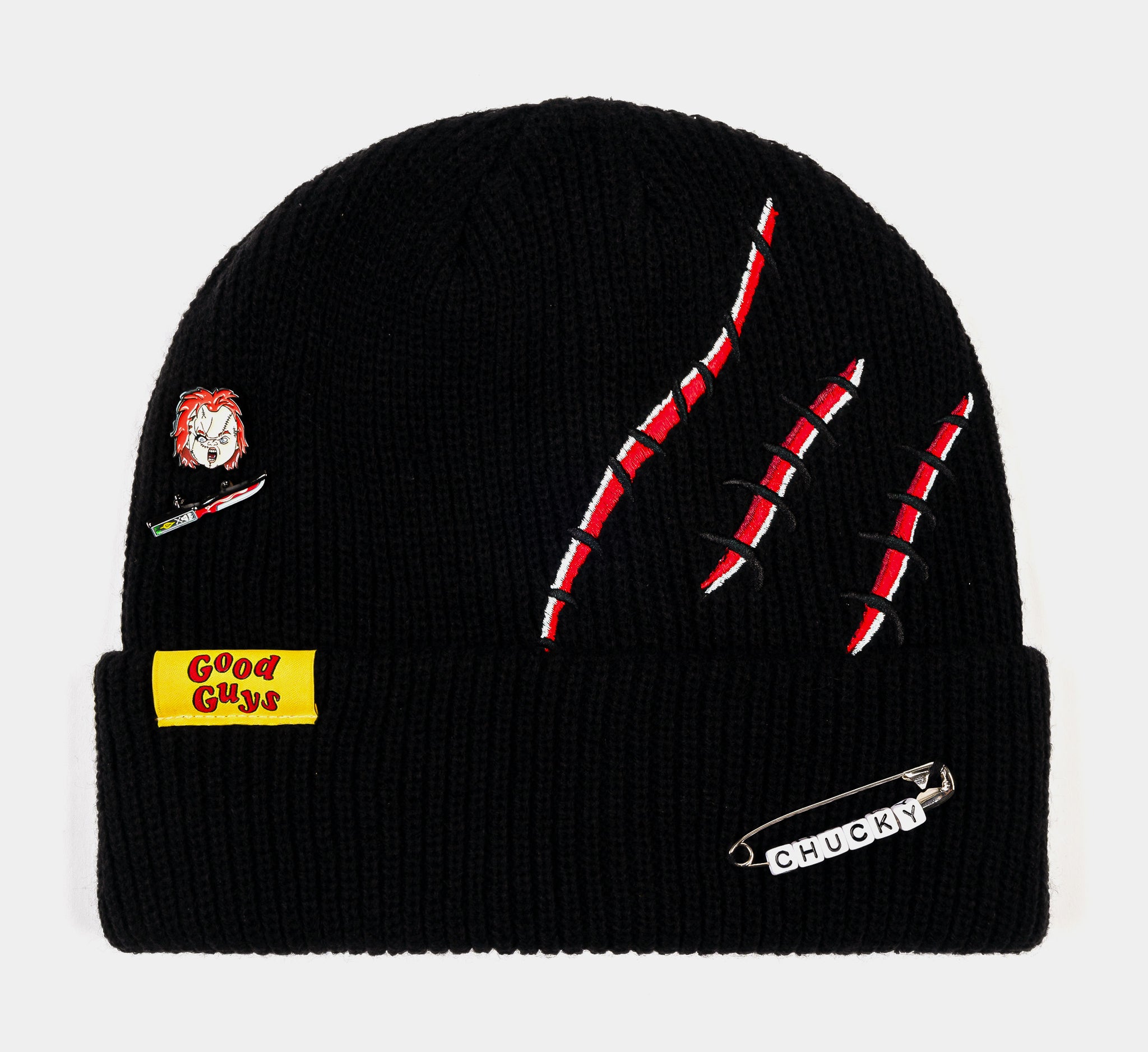 ちゃっきー Shoe Palace SP x Chucky Stitches Beanie Mens Hat Black Red