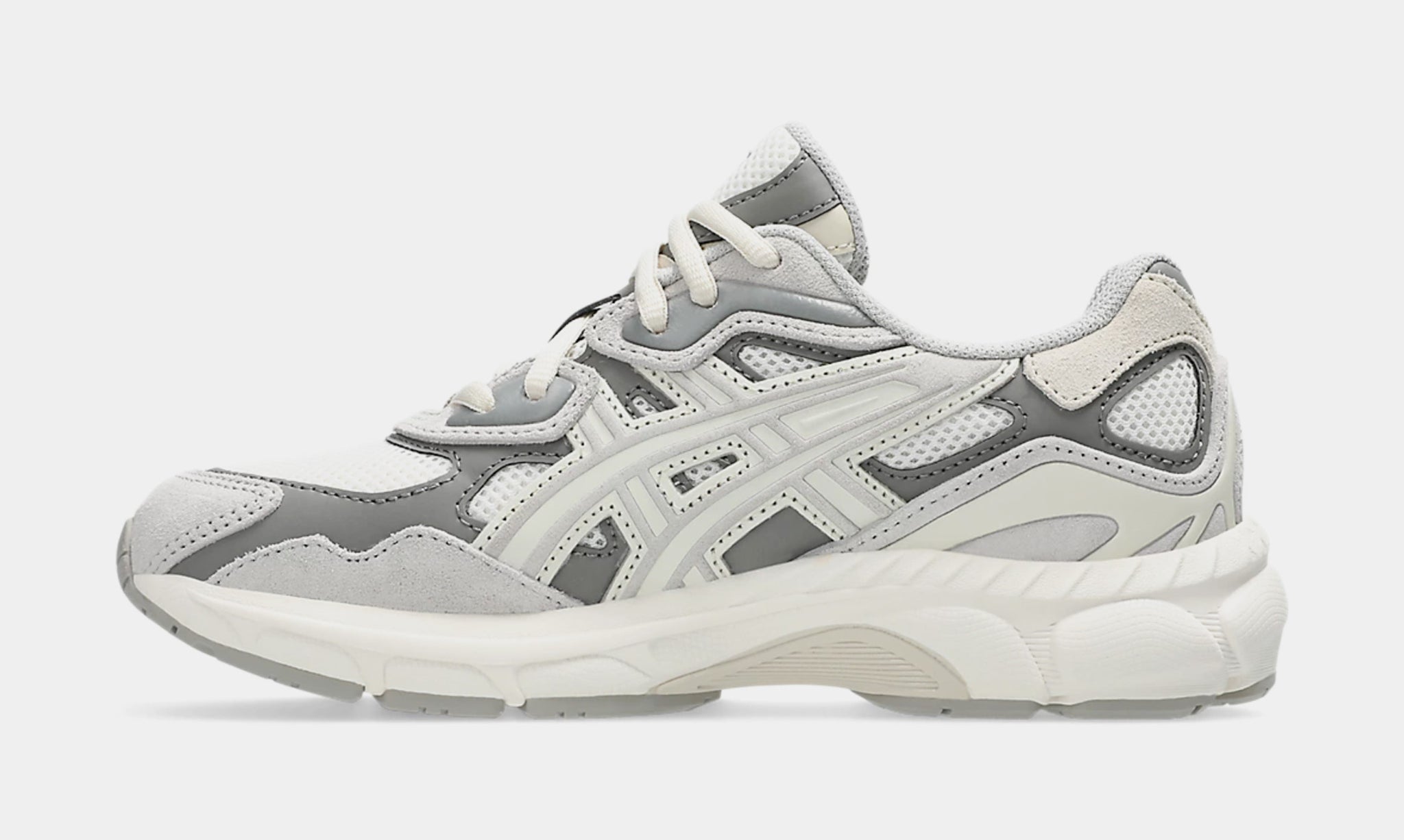 ASICS Gel NYC Grade School Running Shoes Cream Oyster Grey