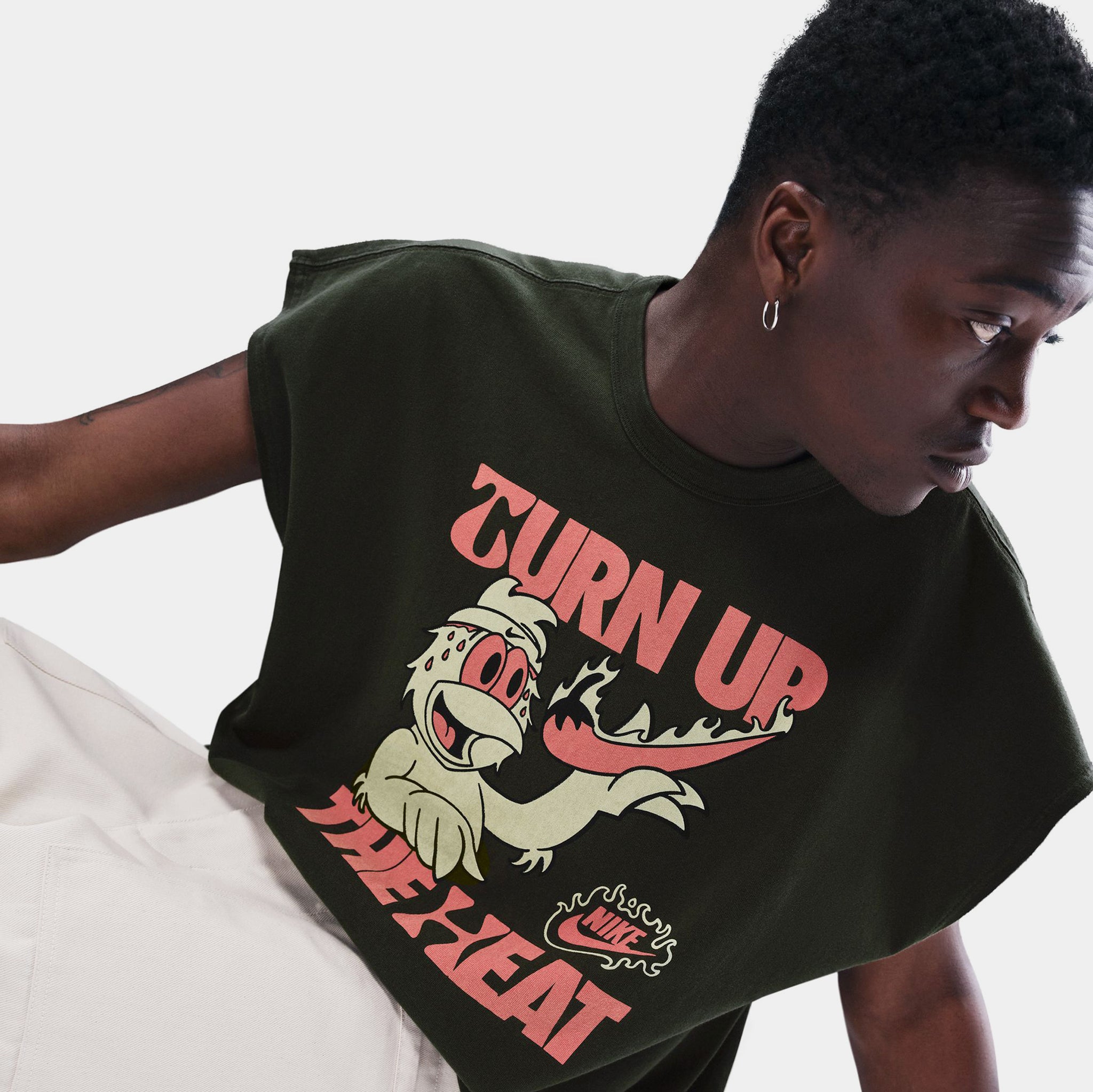 Nike NSW Sleeveless Hot Ones Mens Short Sleeve Shirt Black