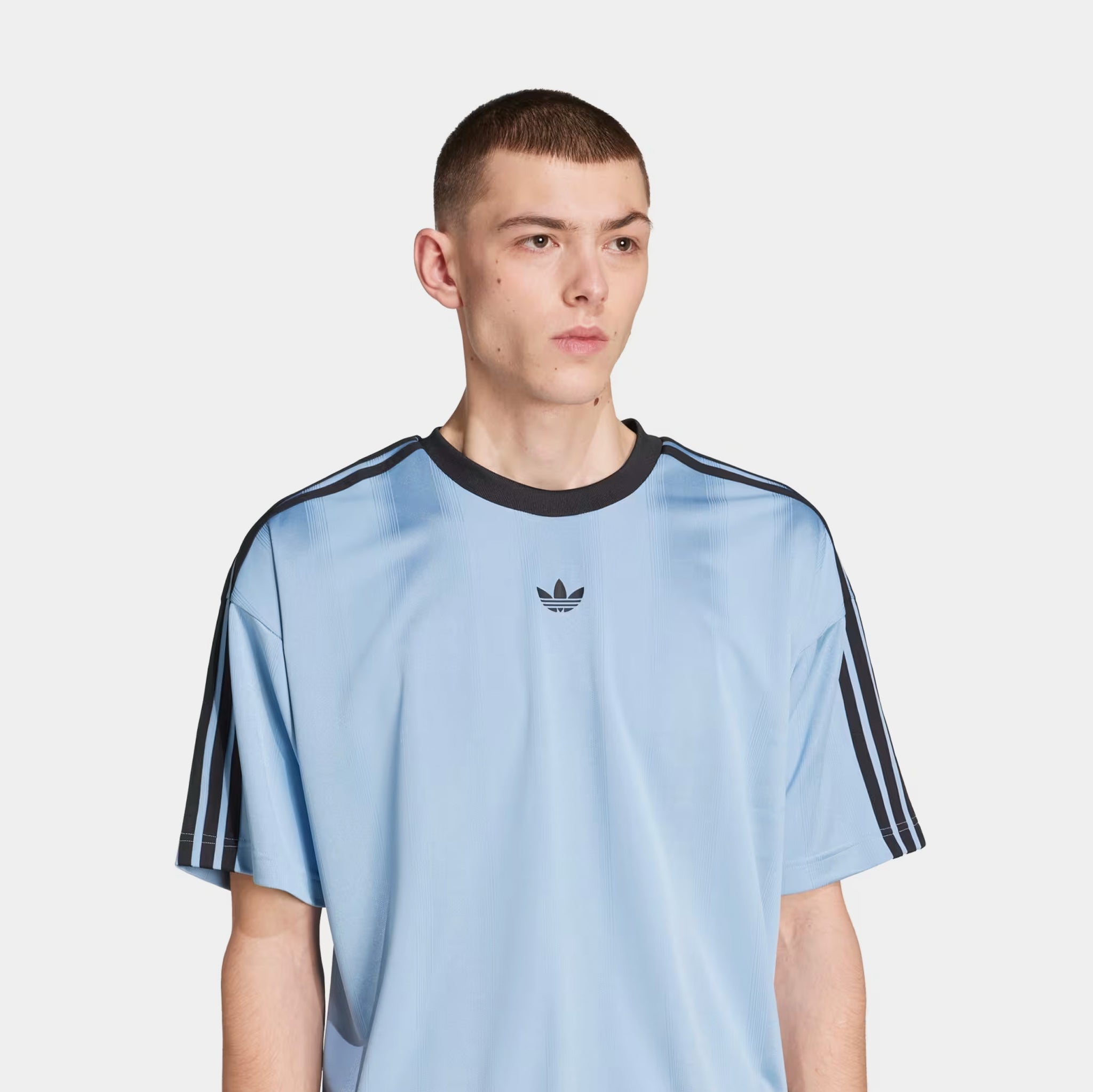 adidas Adicolor Jacquard Mens Jersey Blue Black JW5879 – Shoe Palace